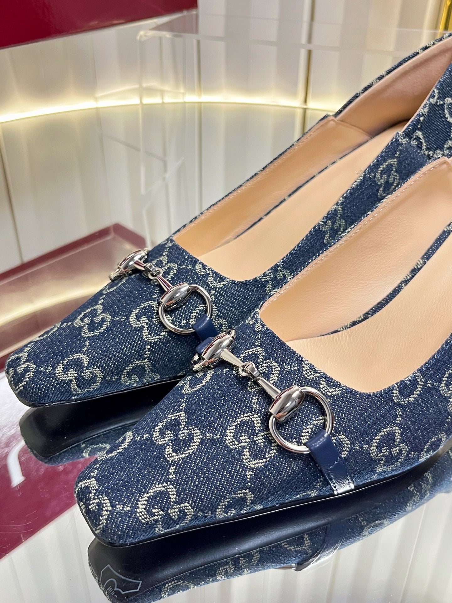 GG 26s Vittoria Pumps Dark Blue Canvas 768133