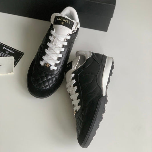 CC Sneaker In Black Lambskin Quilted 143546