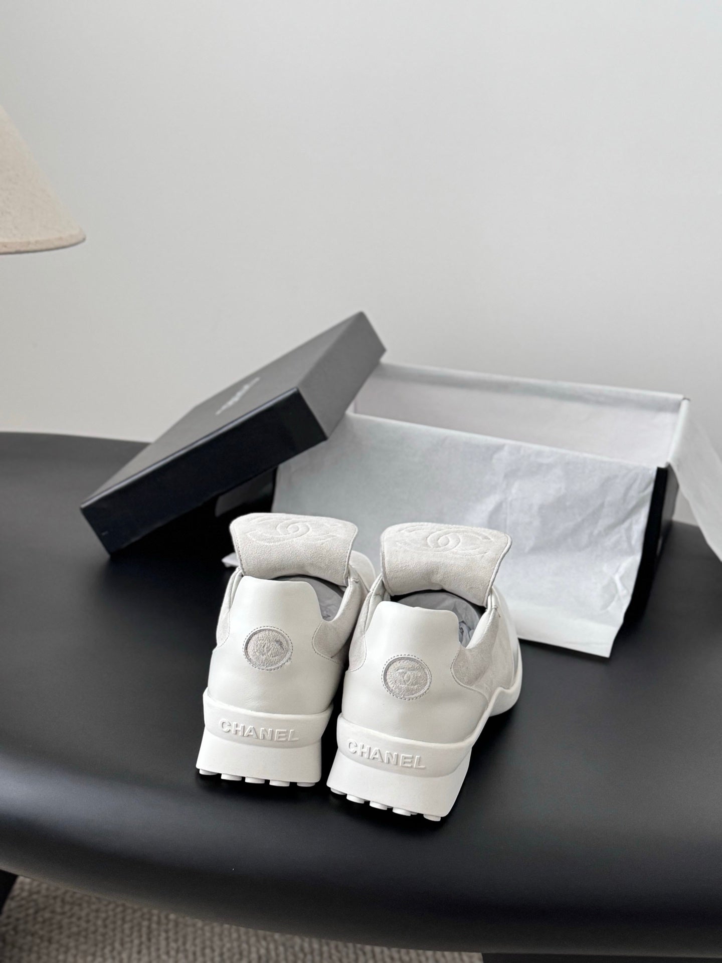 CC 25C New Sporty Casual Shoes Light Grey Suede Sheepskin 540860