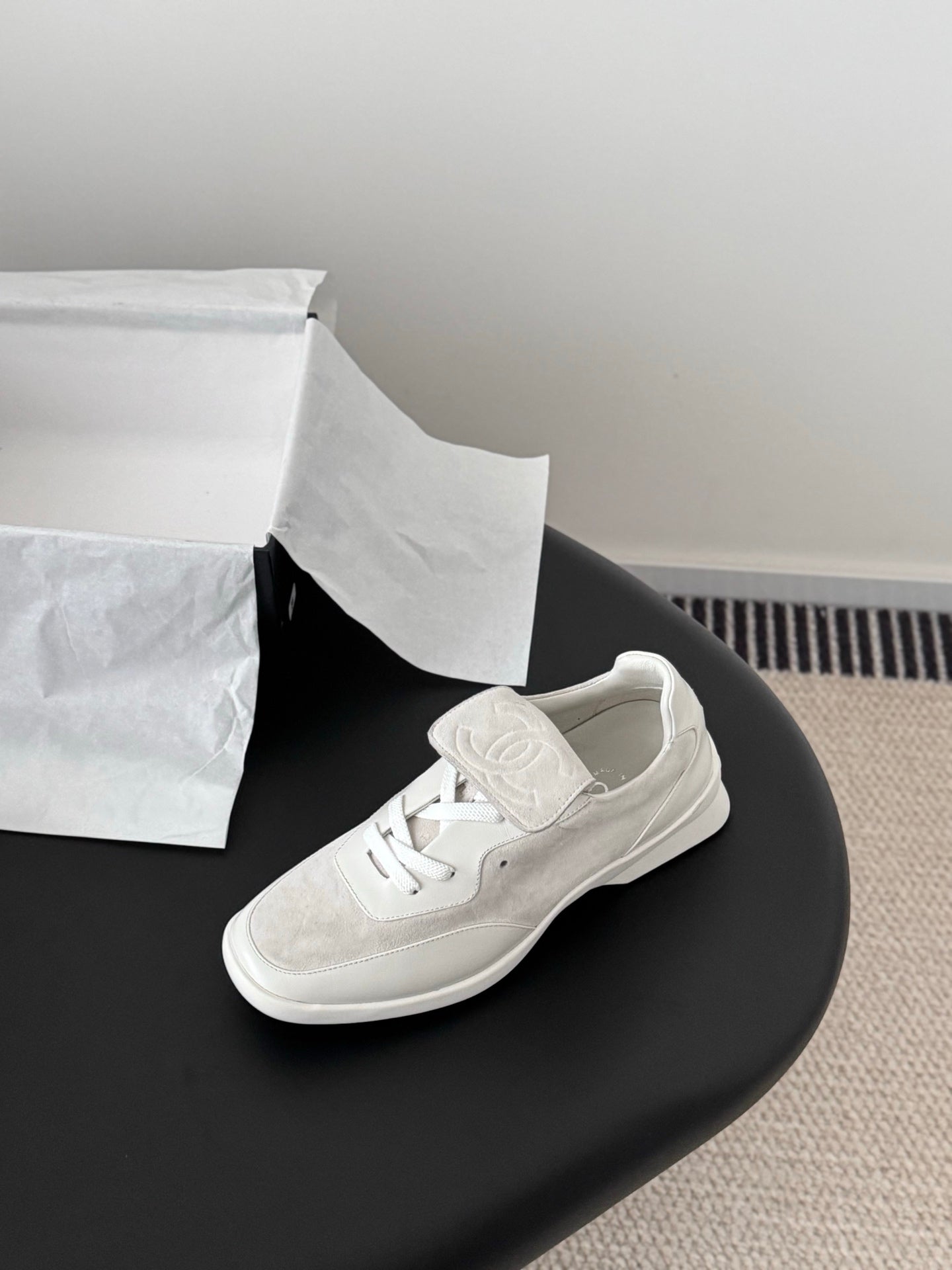 CC 25C New Sporty Casual Shoes Light Grey Suede Sheepskin 540860