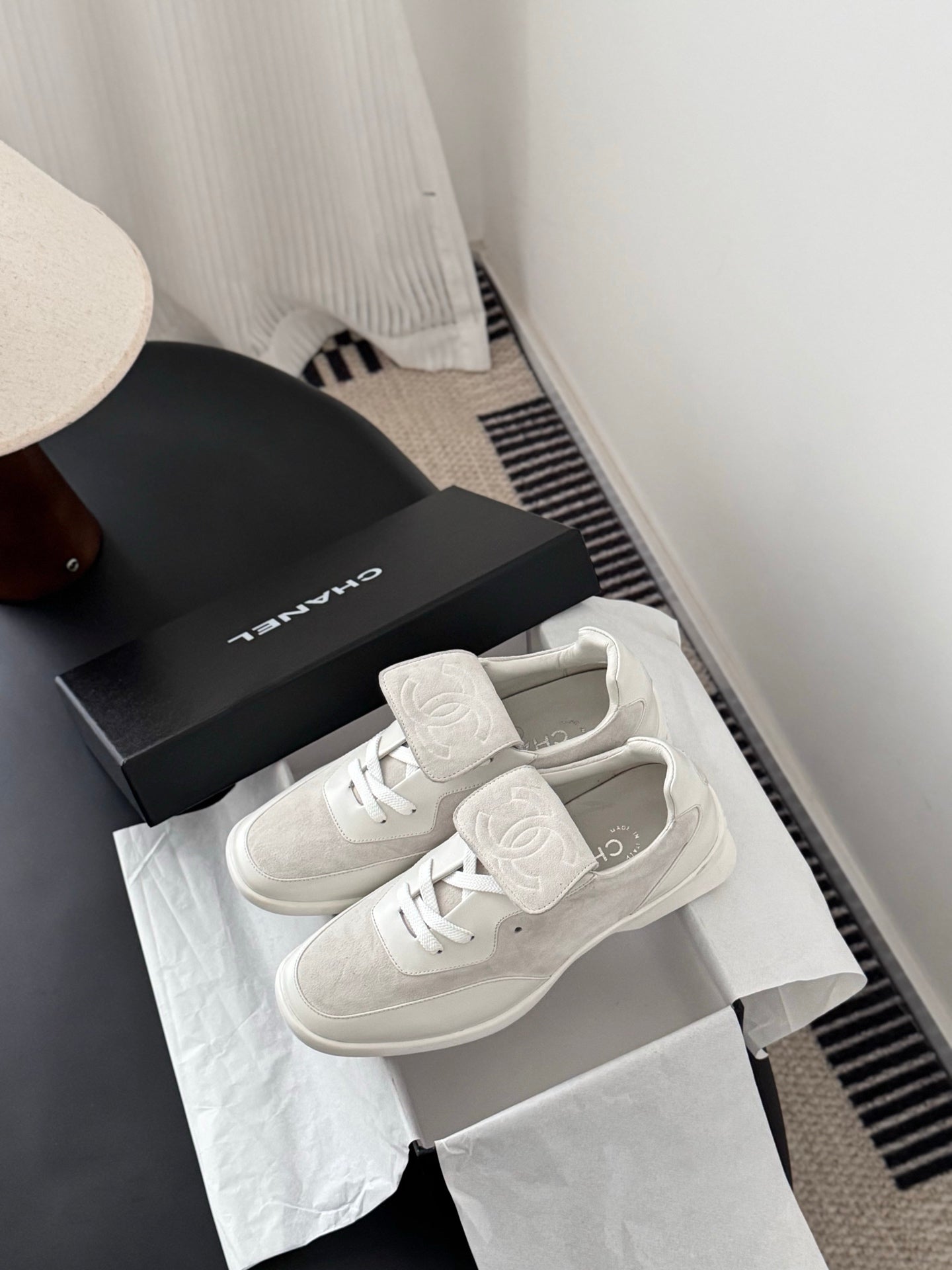 CC 25C New Sporty Casual Shoes Light Grey Suede Sheepskin 540860