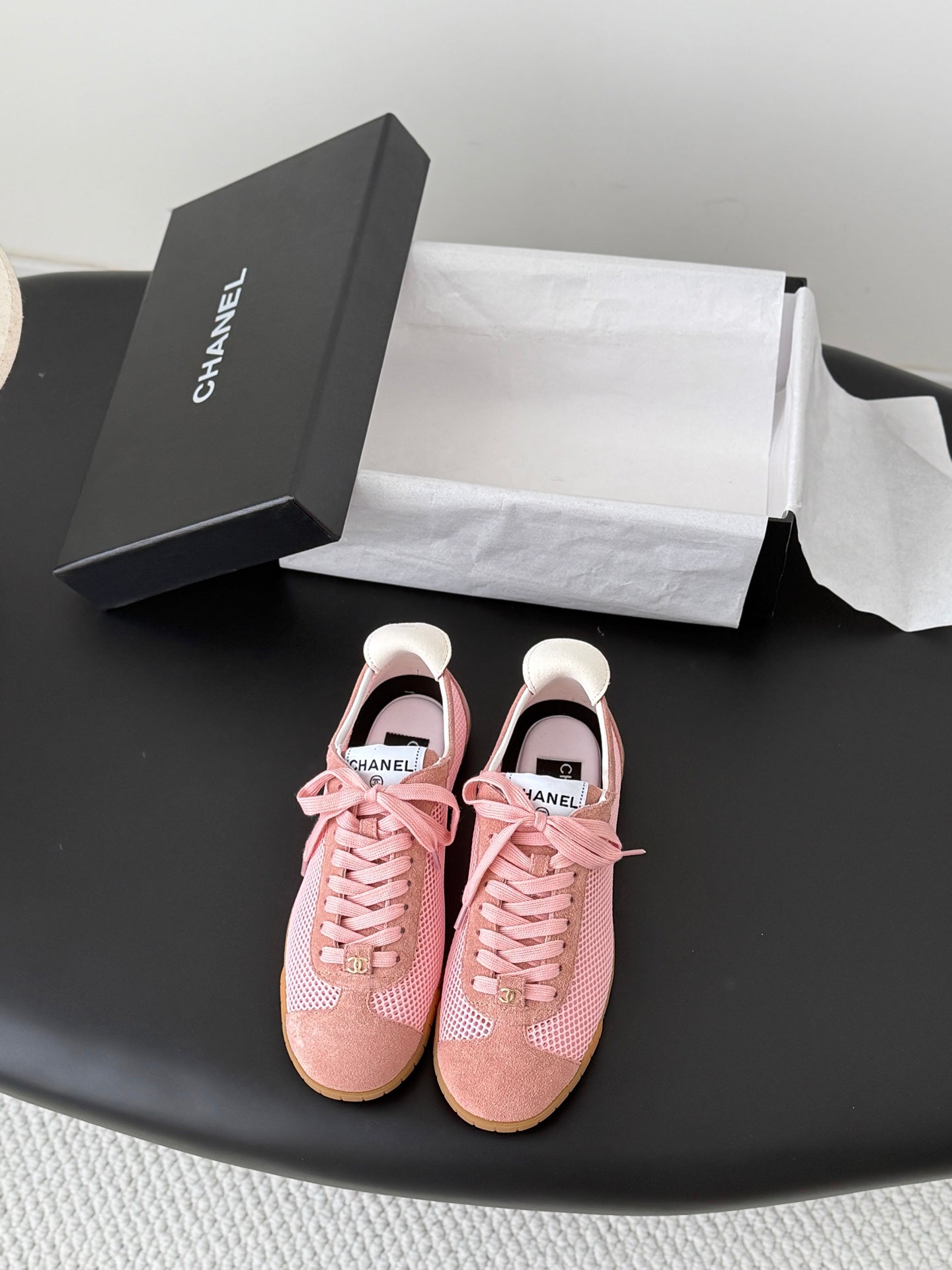 CC 26s Casual Shoes Light Pink Mesh Suede 914920