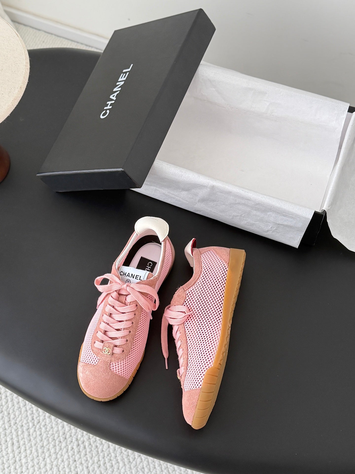 CC 26s Casual Shoes Light Pink Mesh Suede 914920
