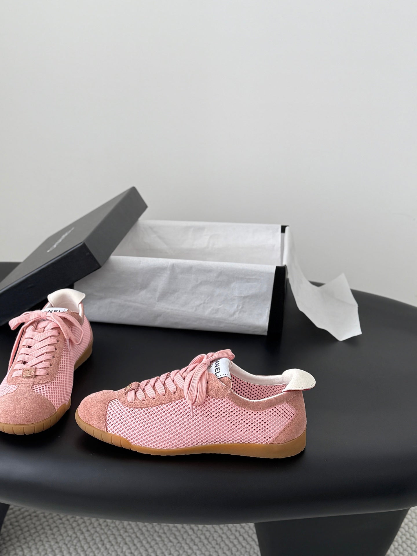 CC 26s Casual Shoes Light Pink Mesh Suede 914920