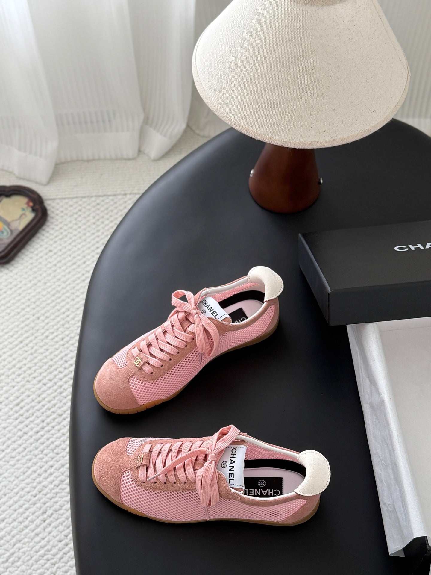 CC 26s Casual Shoes Light Pink Mesh Suede 914920