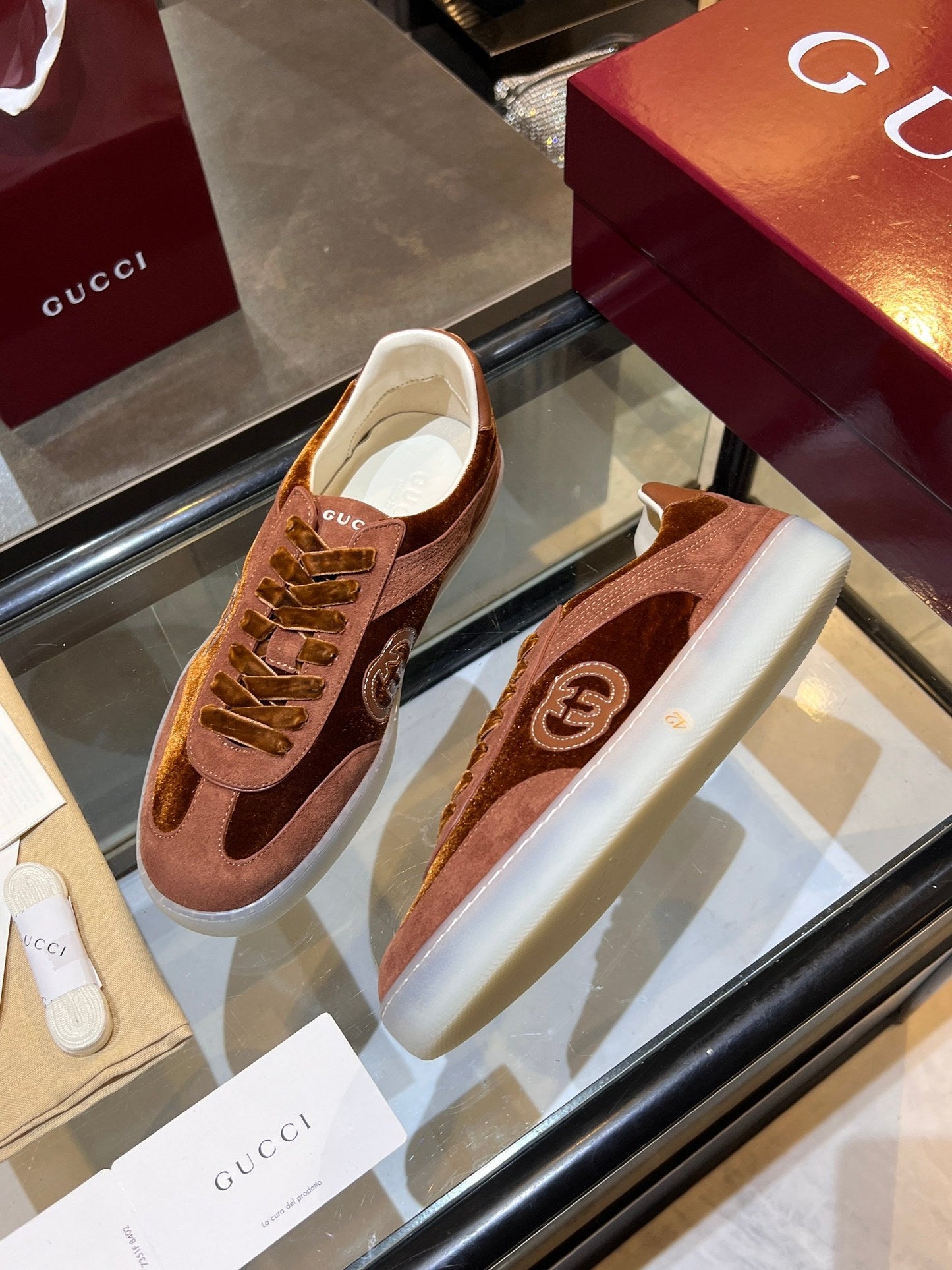 GG G75 Sneaker Brown Suede 818365