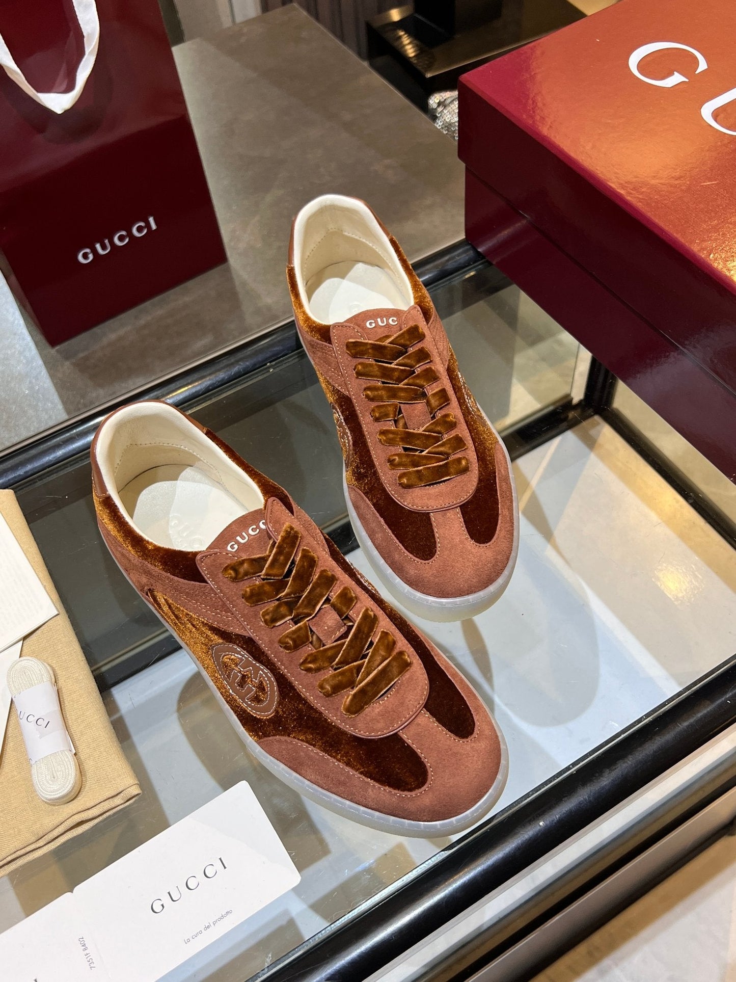 GG G75 Sneaker Brown Suede 818365