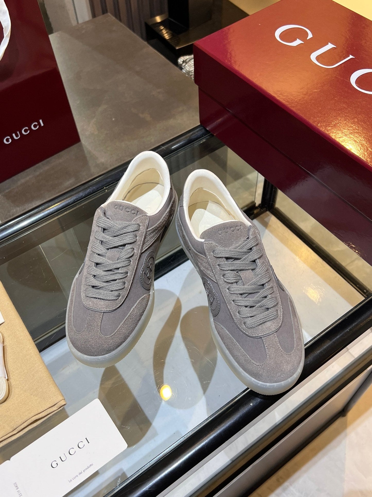 GG G75 Sneaker Grey Suede 818363