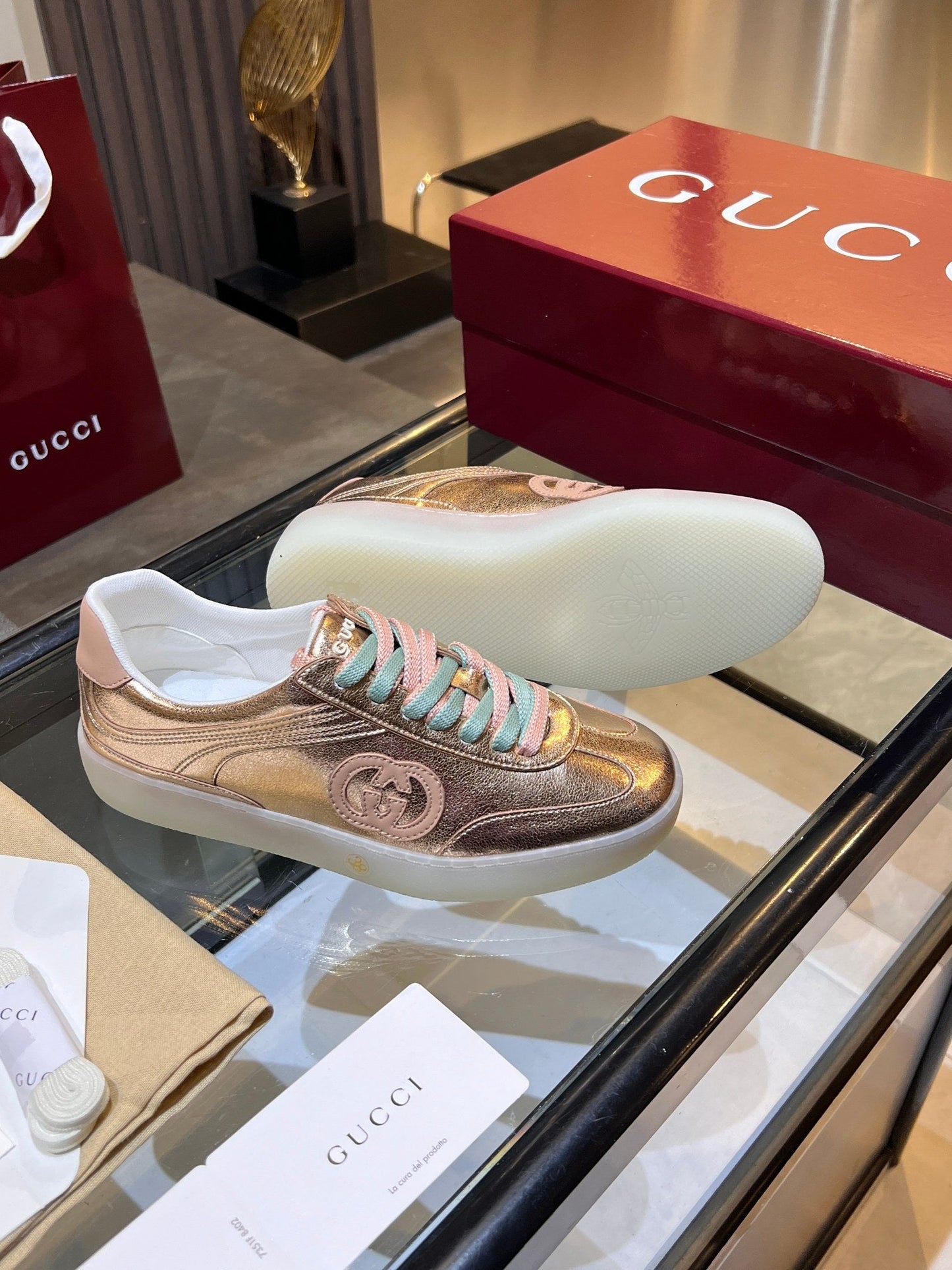 GG G75 Sneaker Copper Metalic Cowhide 818360