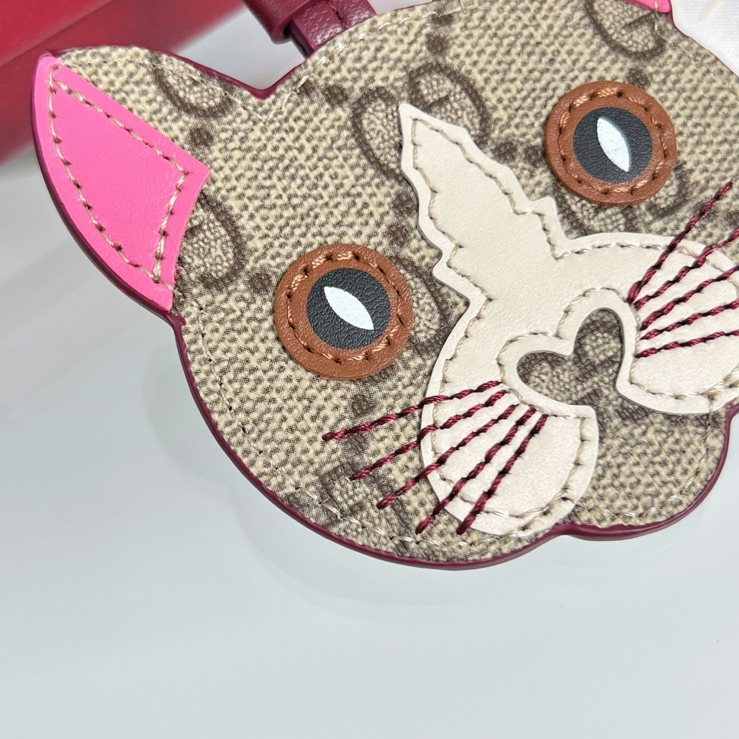 Gucci Etoupe Red Cat Bag Charm