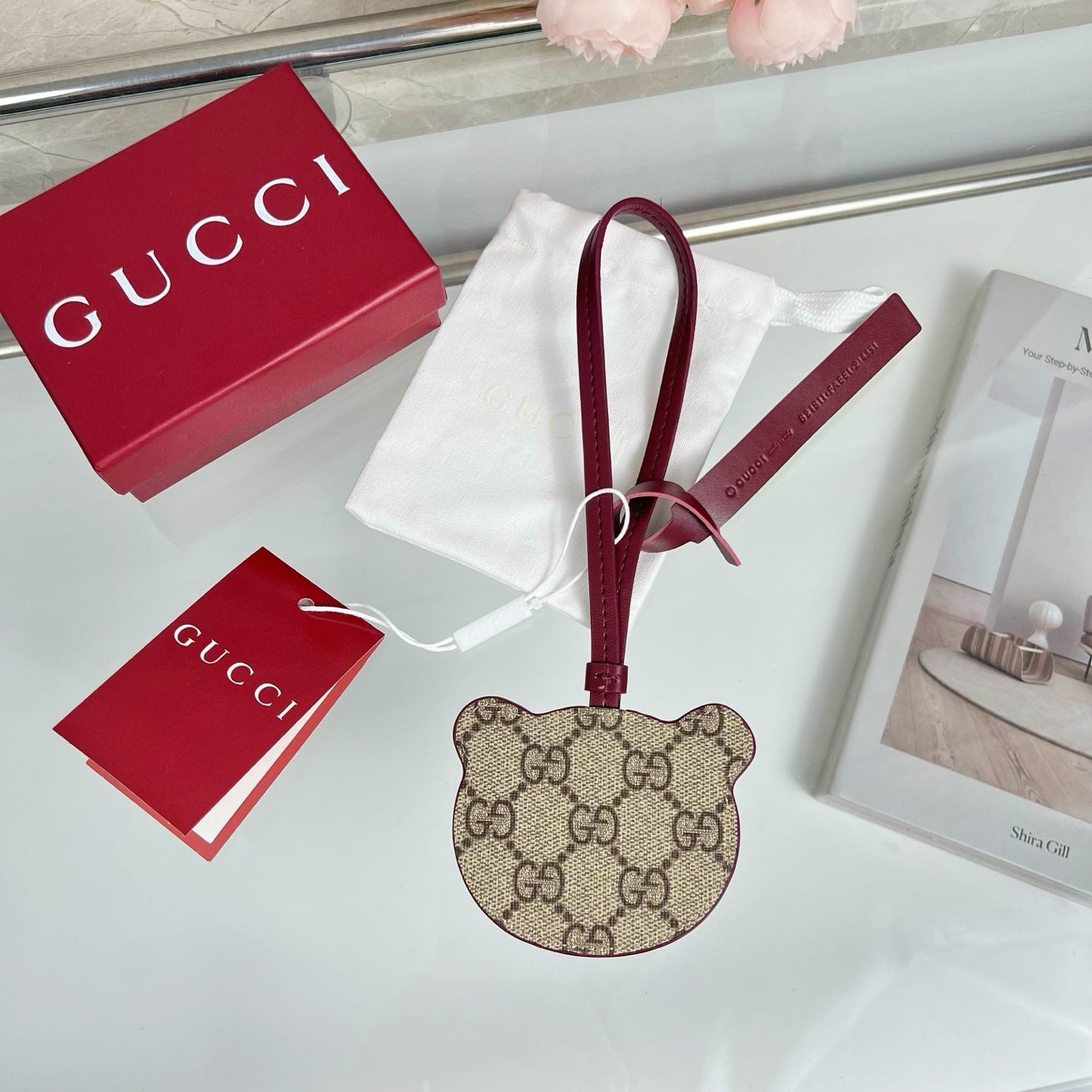 Gucci Etoupe Red Blue Panda Bag Charm