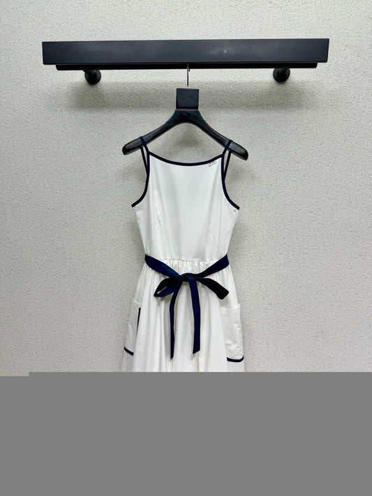 Prada Slubbed Toile Dress White Cotton 381922