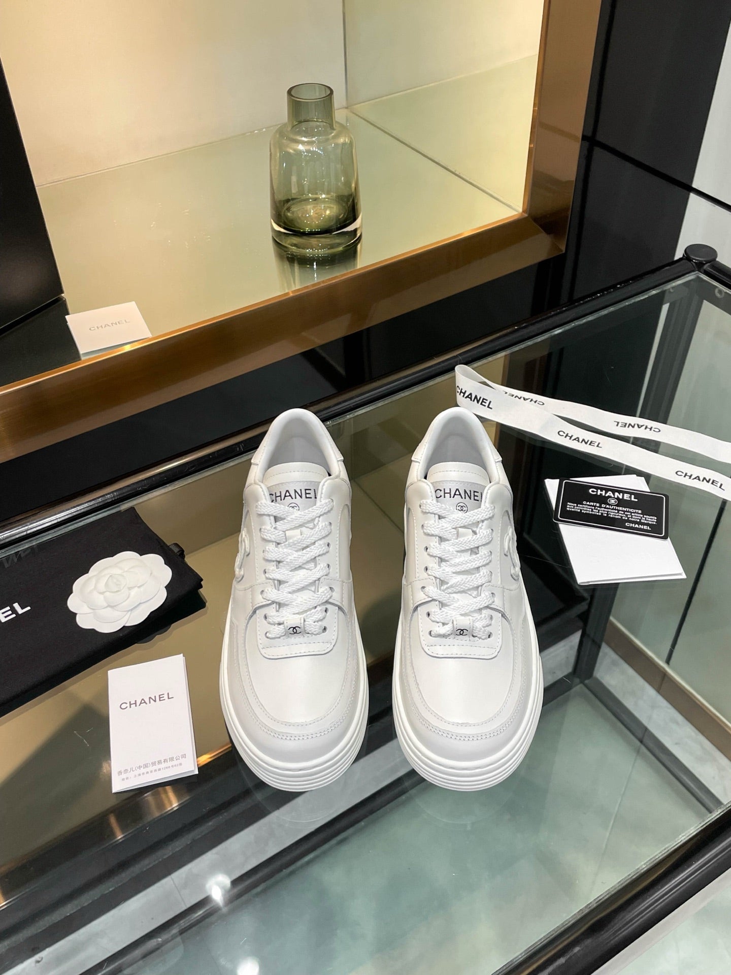 CC 25 Trainers White Cowhide Sheepskin 413860