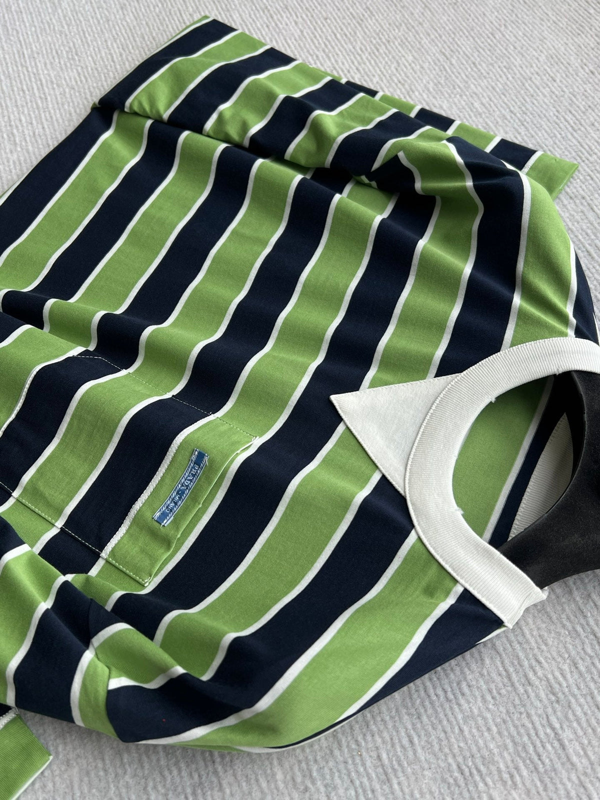 Prada Long-sleeved T-shirt Blue/Fern Green Cotton 372635