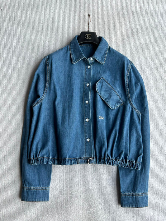 Loewe Belted Shirt Blue Denim 372592