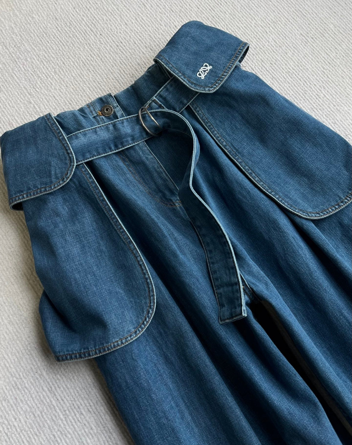 Loewe Cargo Jeans Blue Denim 372597