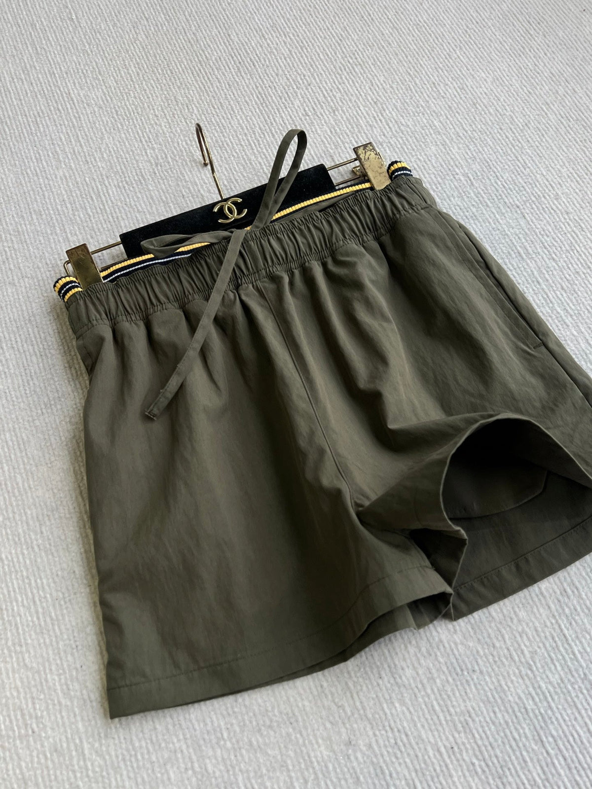 Prada Shorts Olive Polyester 372618