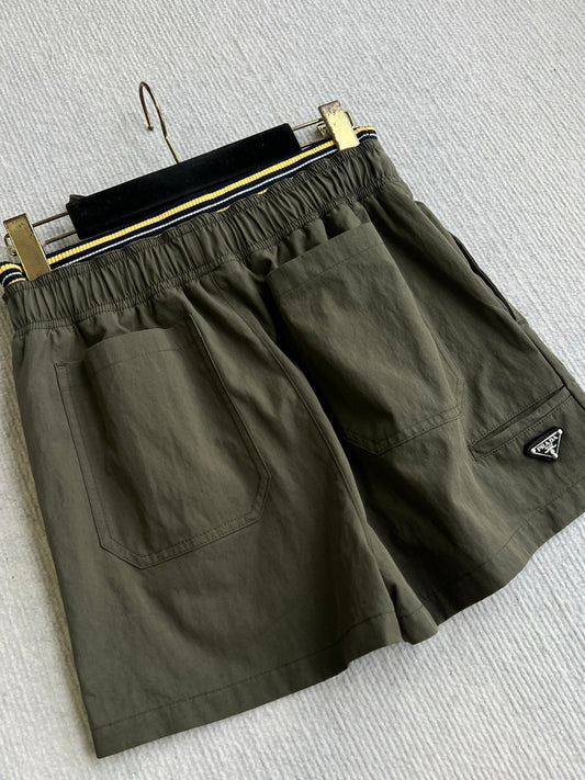 Prada Shorts Olive Polyester 372618