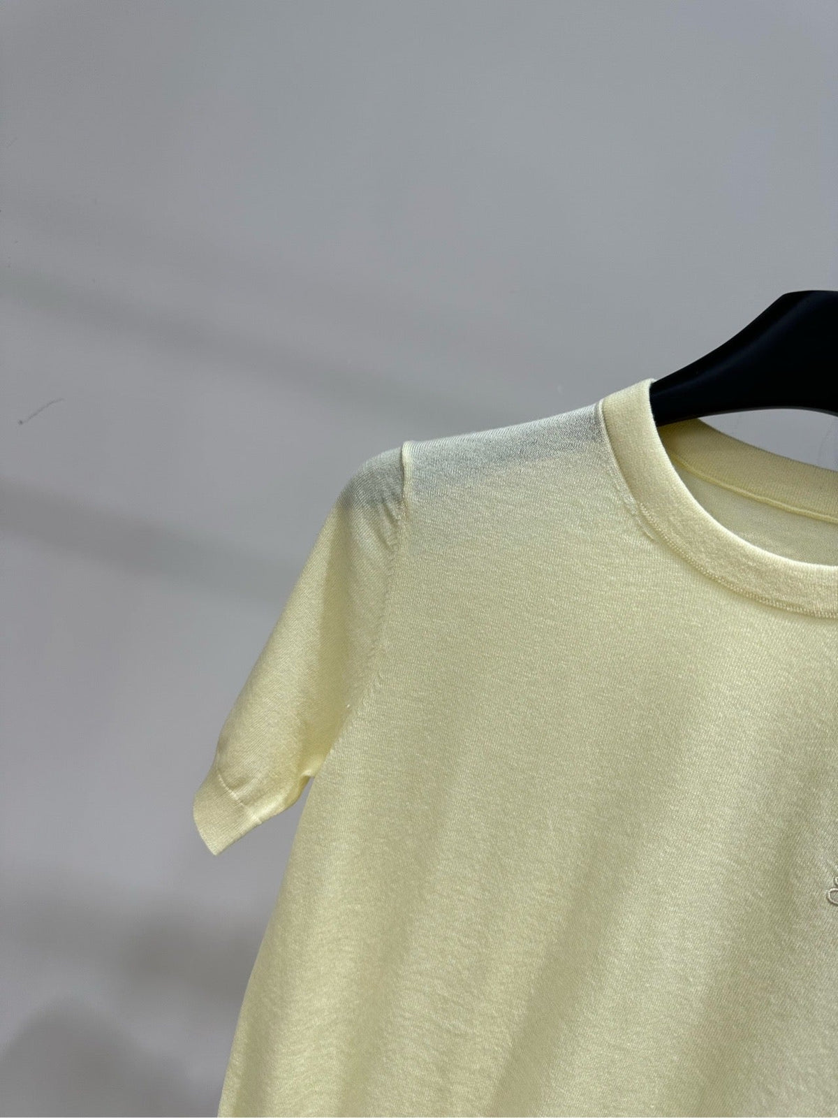 Loewe 26s Embroidery Crew Neck Short-Sleeve T-Shirt Wool 417328