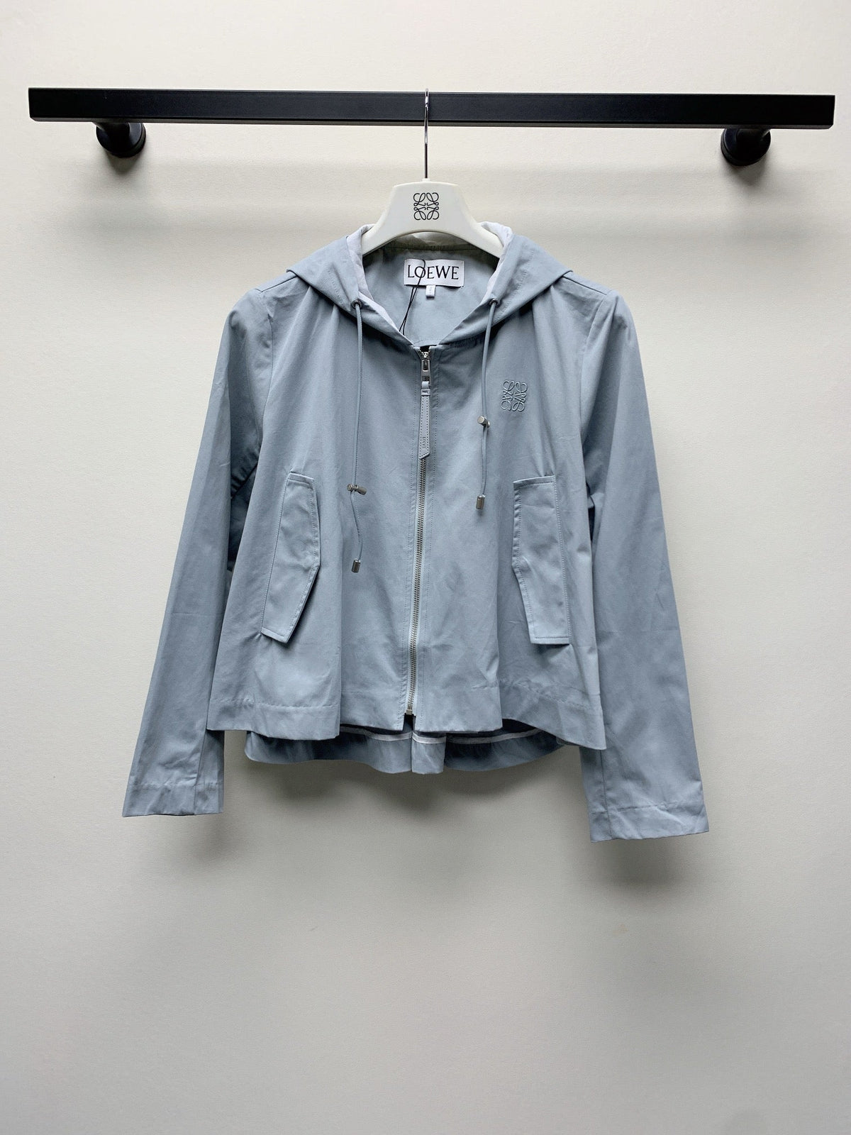 Loewe 25 Hooded Jacket Set Dusky Blue Polyester 274362
