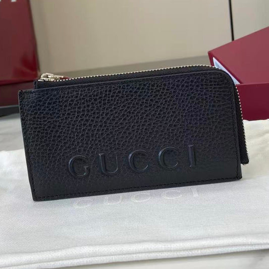 Gucci 25 Wallet 13.5cm Black Grained Cowhide 290505