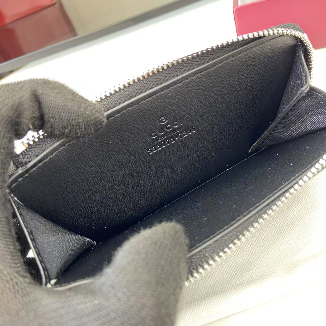 Gucci 25 Wallet 13.5cm Black Grained Cowhide 290505