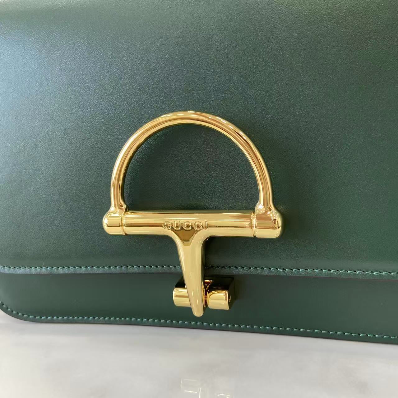 Gucci 25 Siena Bag 22.5cm  Green Gold Leather 292365