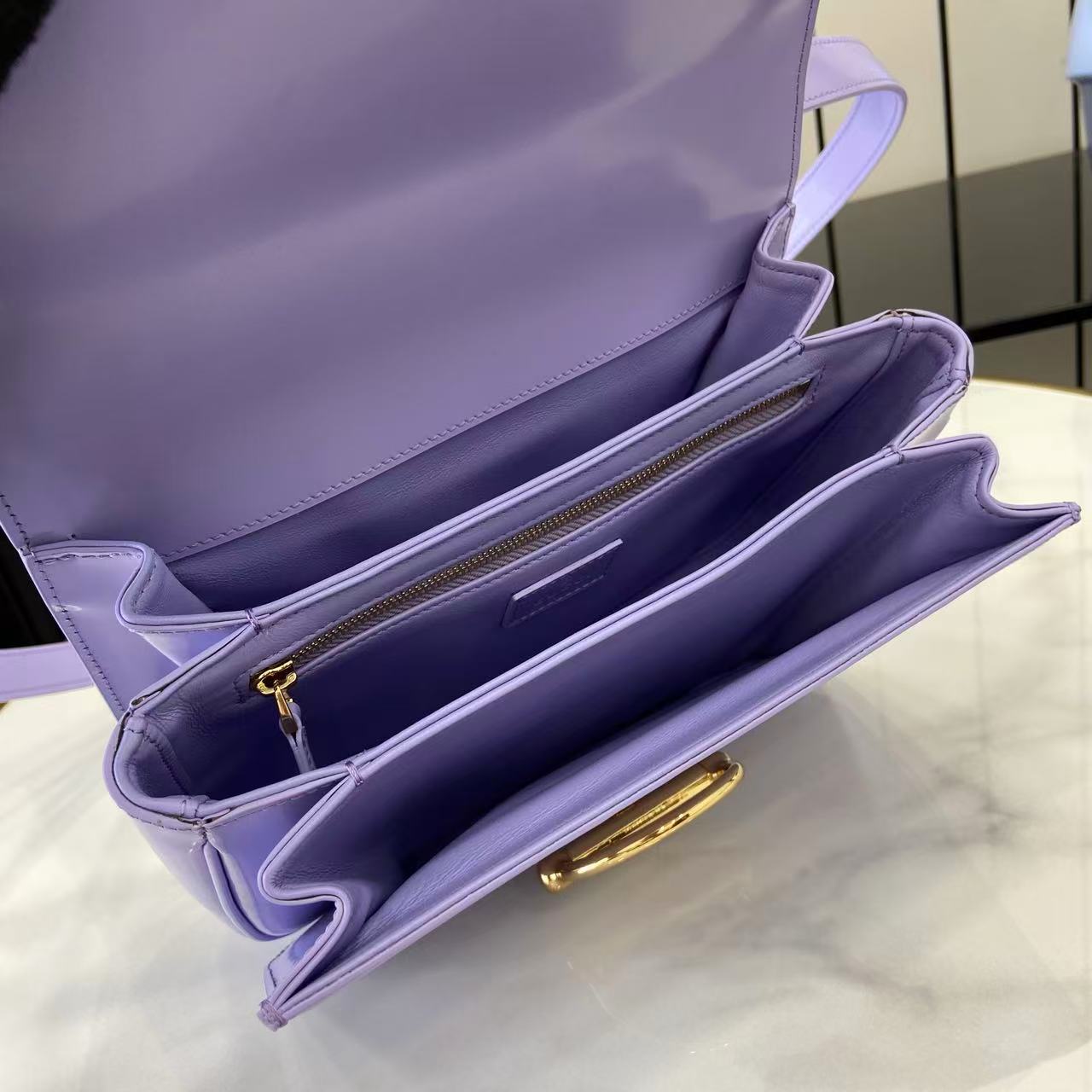 Gucci 25 Siena Bag 22.5cm  Light Purple Gold Leather 292571