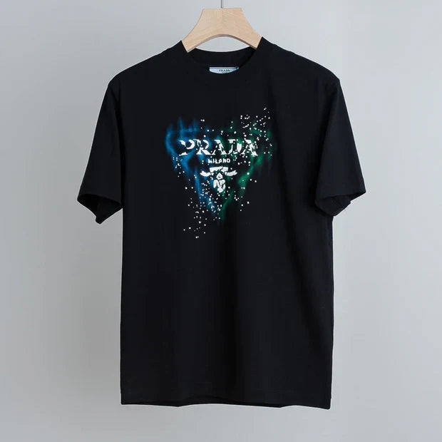 PRA 2026 Men's Short T-shirt Blue White Cotton 843628
