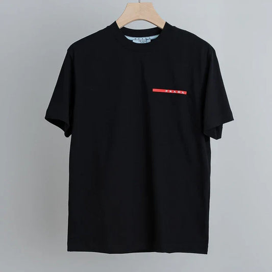 PRA 2026 Men's Short T-shirt White Red Logo Cotton 843627