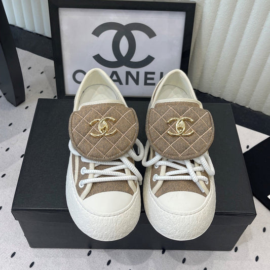CC 2026s Sneakers Khahi White Denim Leather 720088