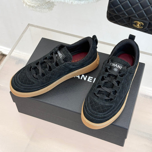 CC Casual Sports Shoes Black Diamond Pattern Suede 920476
