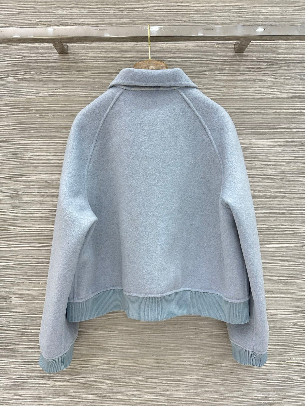 HM 26s Cashmere Bomber Jacket Light Blue 427324