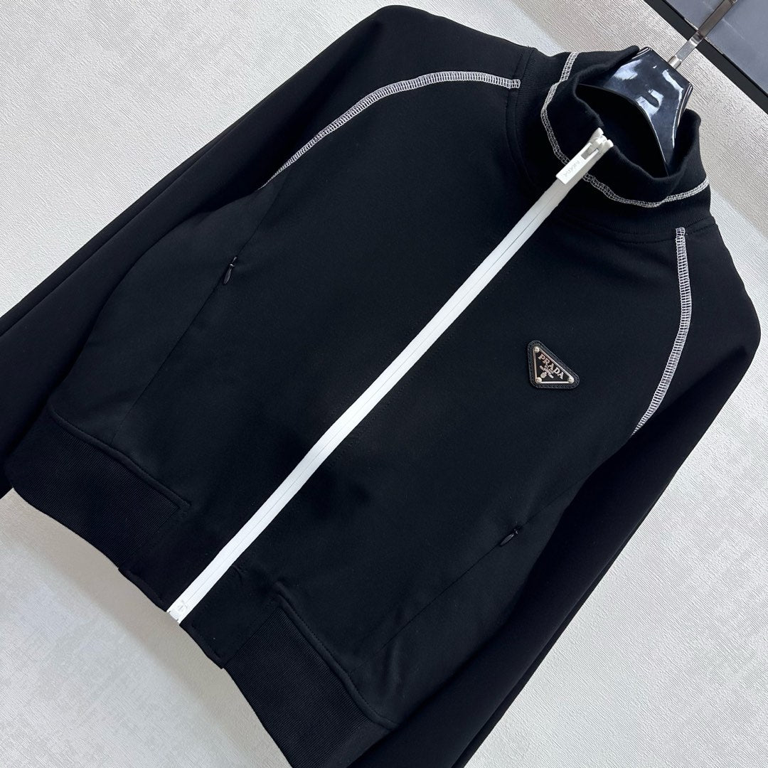 Prada Re-Nylon Panelled Tracksuit Black Polyester 351879