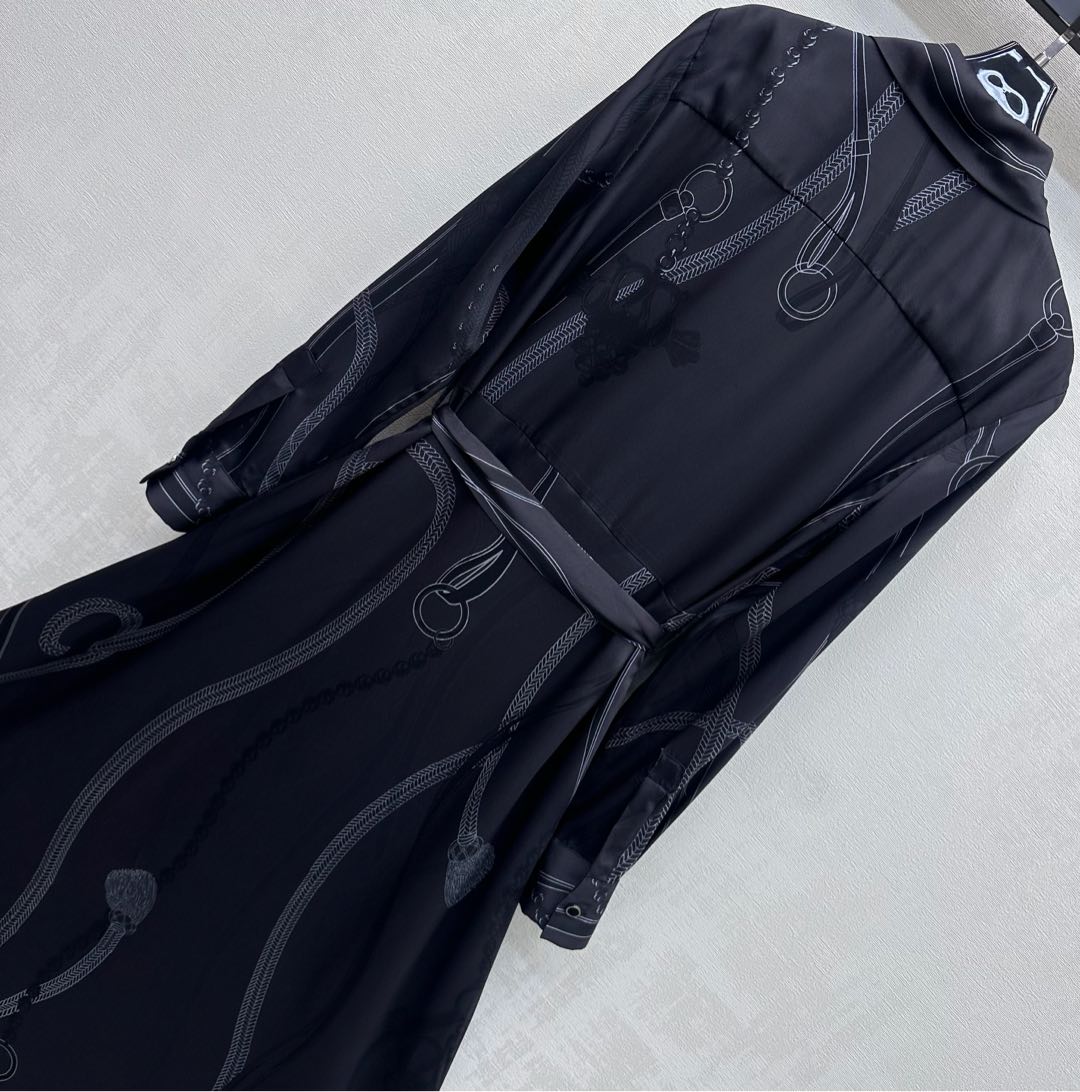 HM SS26 Palefroi Remix Shirt Dress Belt Black Mulberry Silk 351811