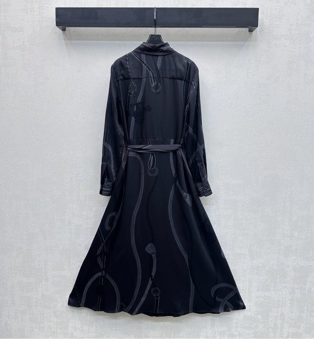 HM SS26 Palefroi Remix Shirt Dress Belt Black Mulberry Silk 351811