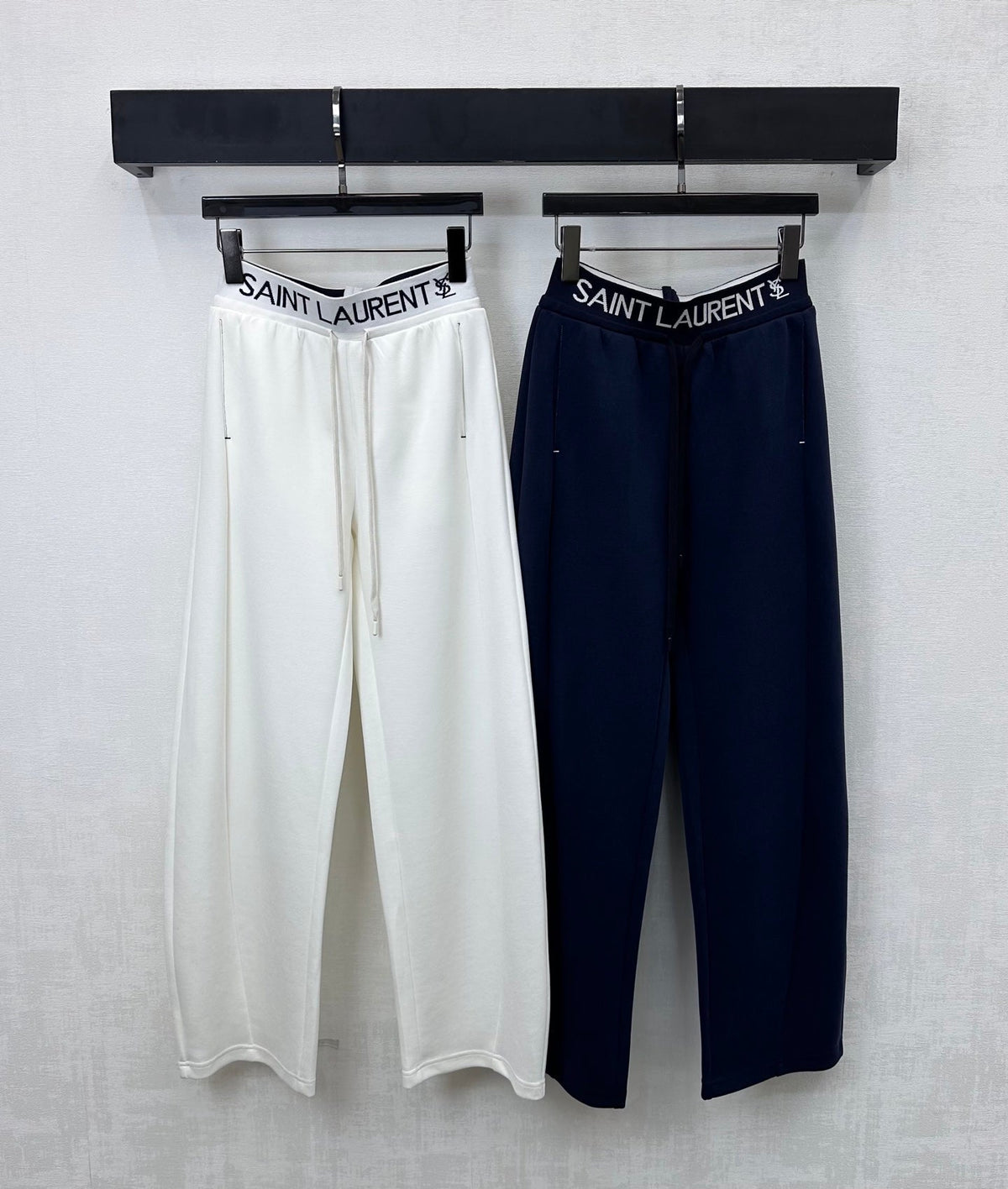 YSL Track Pants Navy Blue Tencel Cotton 350191