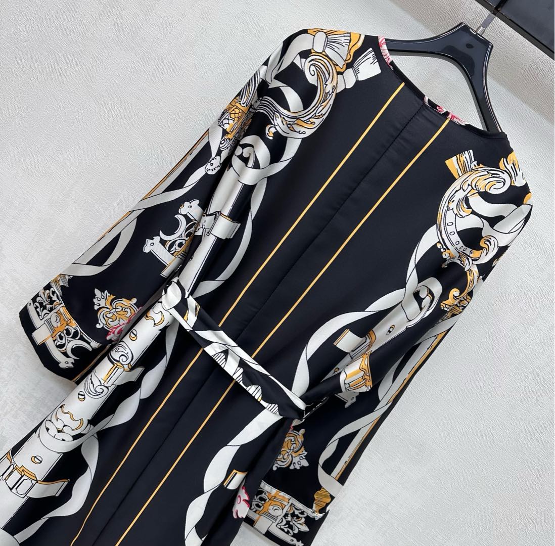 HM 26s Printed Silk Dress 489