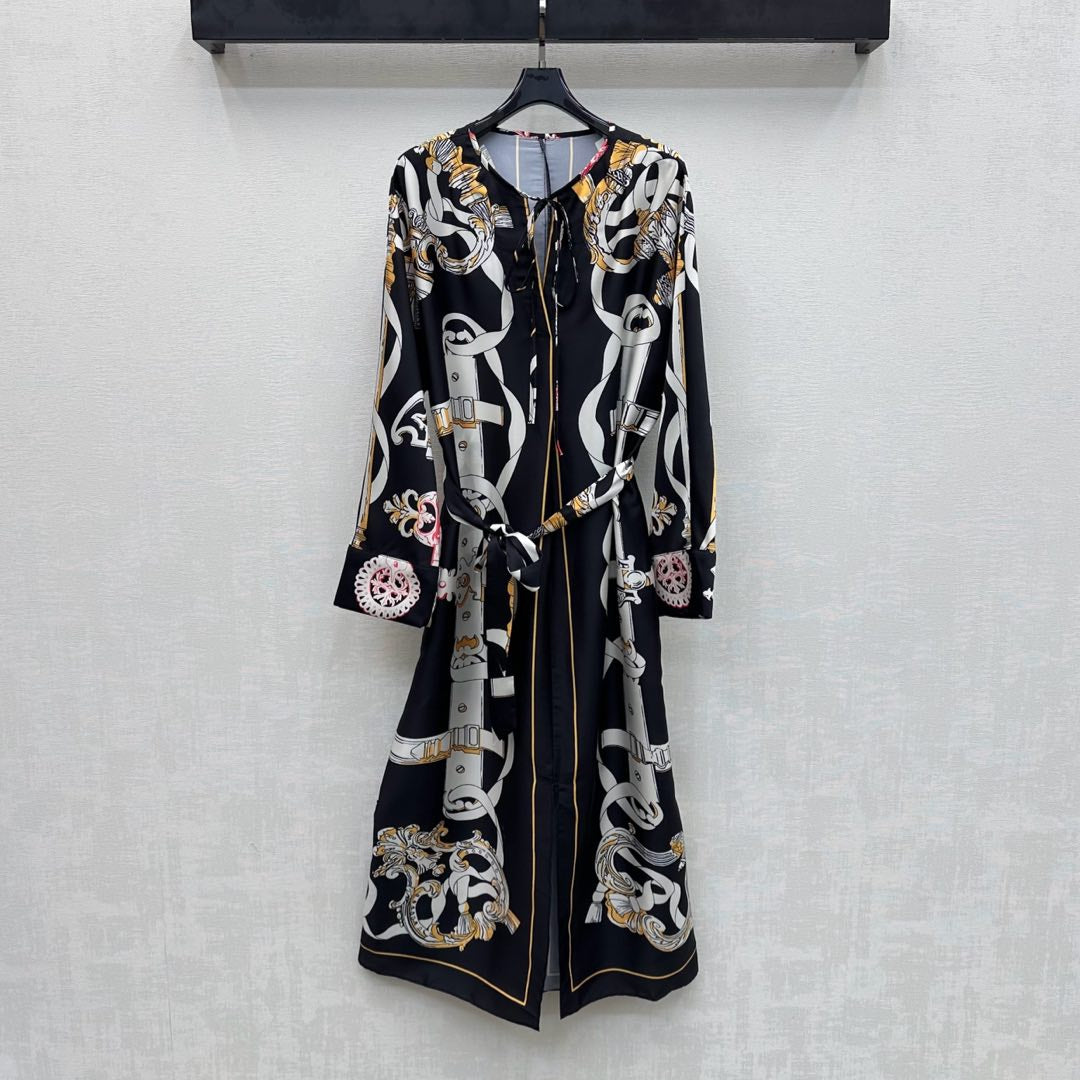 HM 26s Printed Silk Dress 489