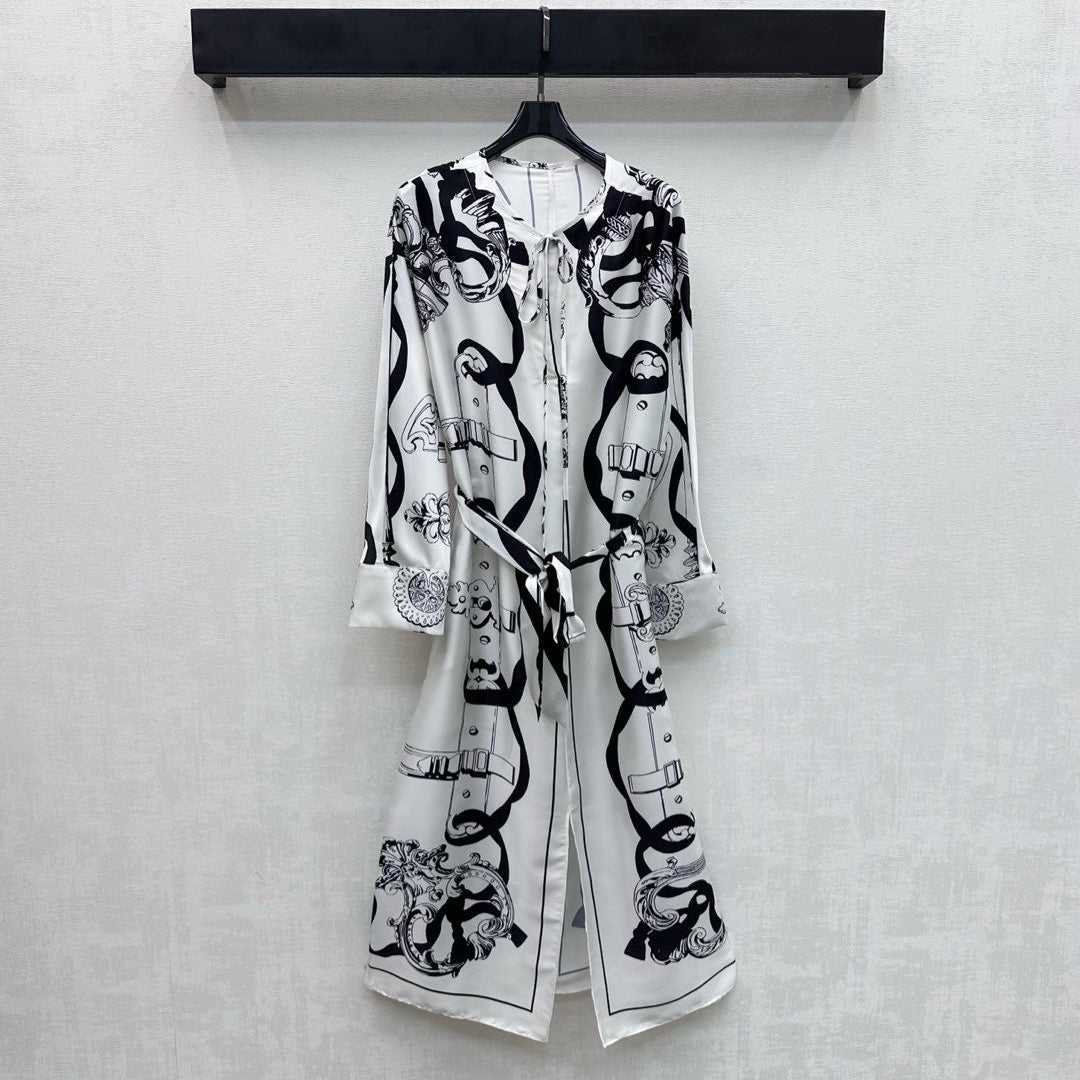 HM 26s Printed Silk Dress 490