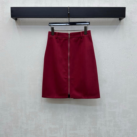 HM 26s Mid-length Skirt Red Cotton 378838