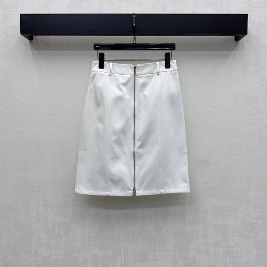 HM 26s Mid-length Skirt White Cotton 378842