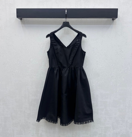Prada 26s Vest Dress Black Polyester 396594