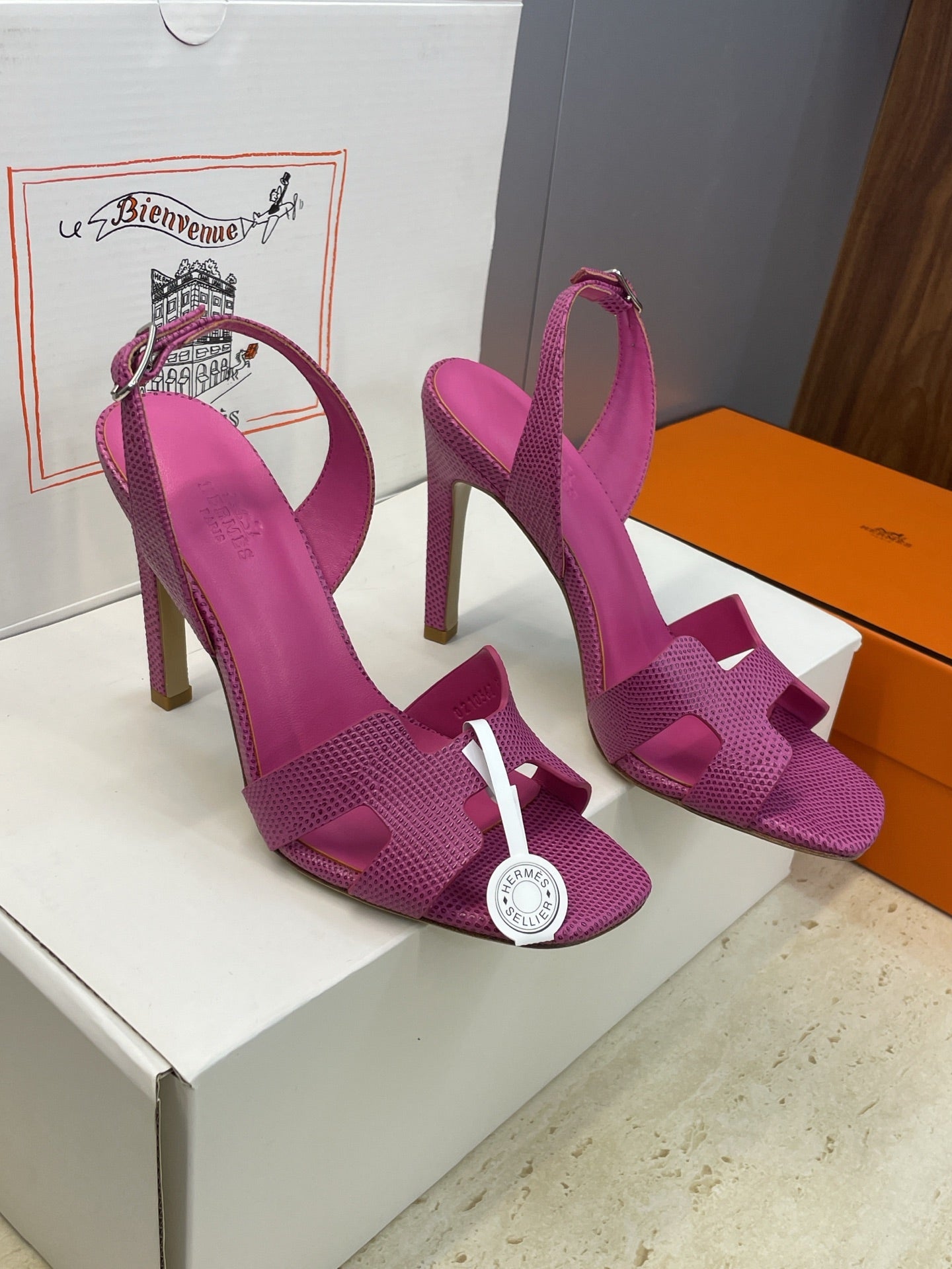 HM 26ss High Heel Sandals 105 Cowhide