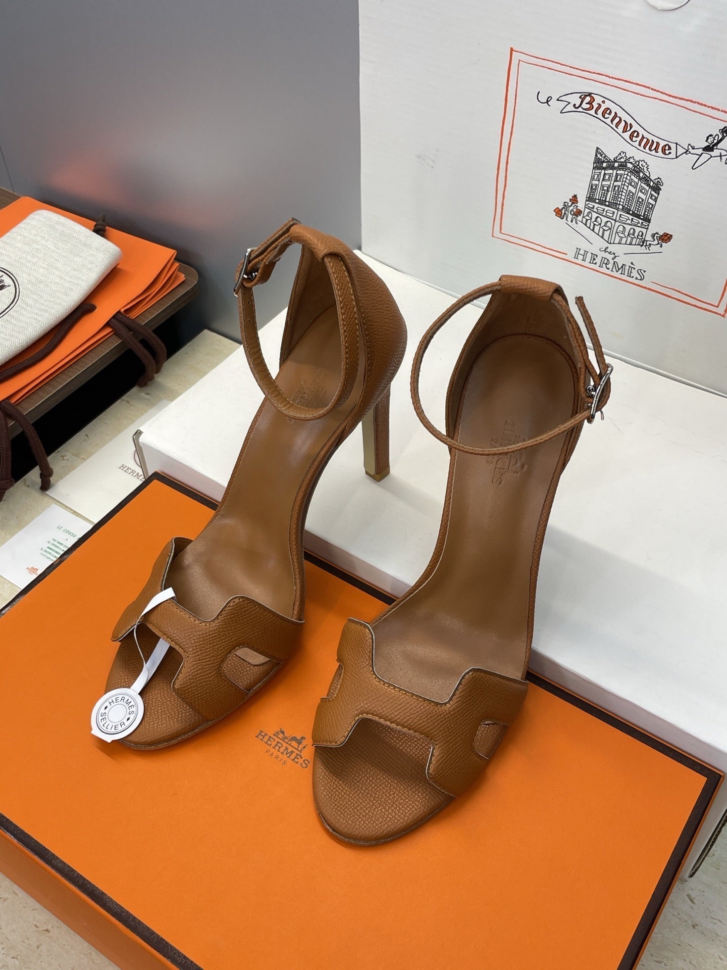HM 26ss High Heel Sandals 105 Cowhide 607131
