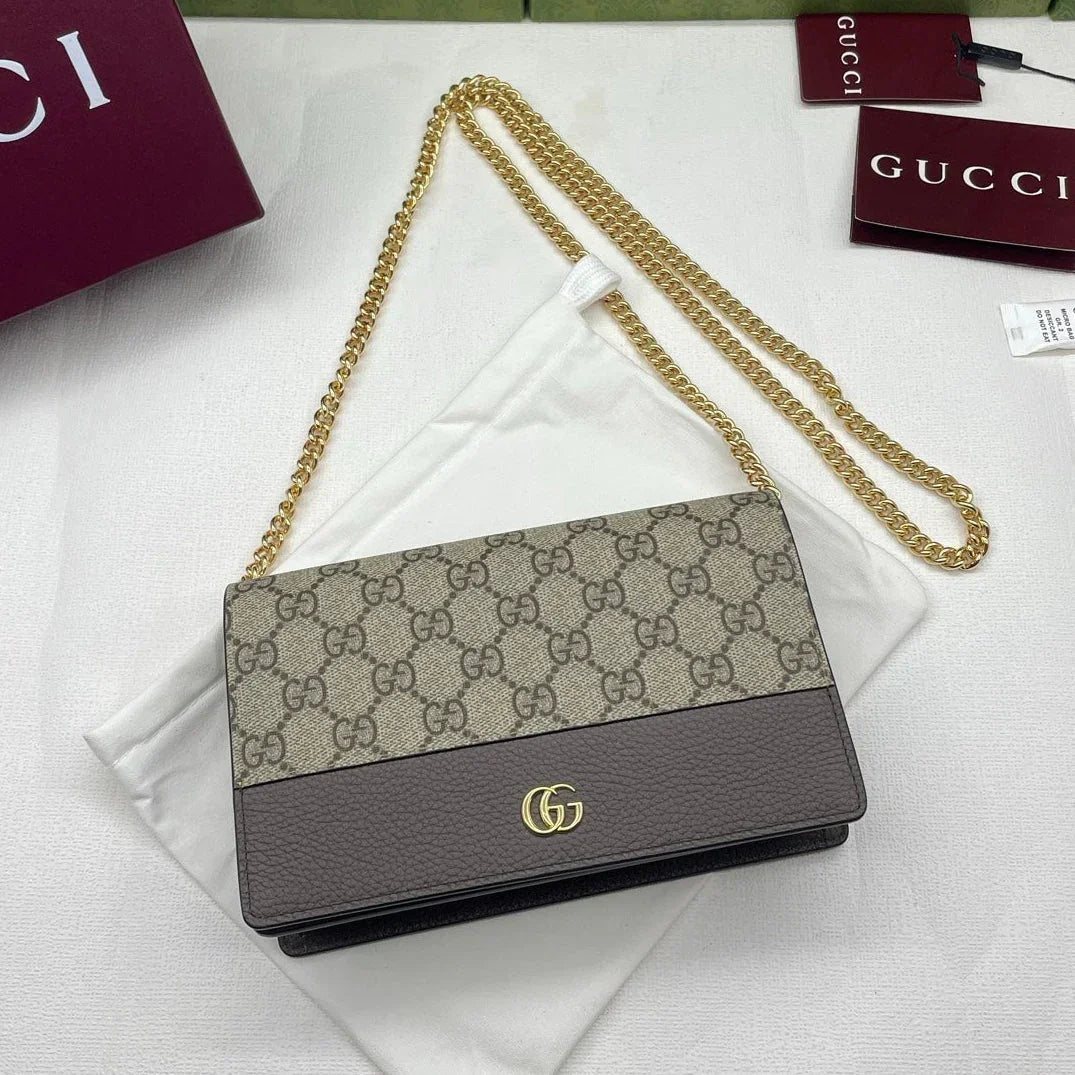 Gucci 2026 Marmont Wallet On Chaine 20cm Canvas Leather