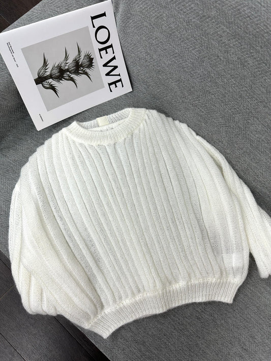 Loewe Mohair Sweater White Wool 345300