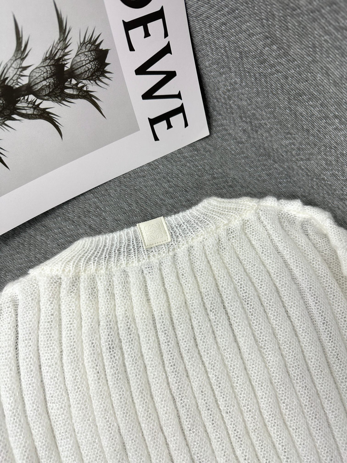 Loewe Mohair Sweater White Wool 345300