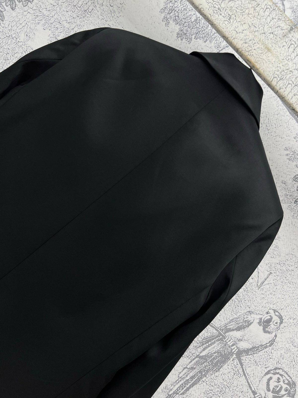 YSL 25 Double-breasted Suit Jacket Black Cotton Polyester