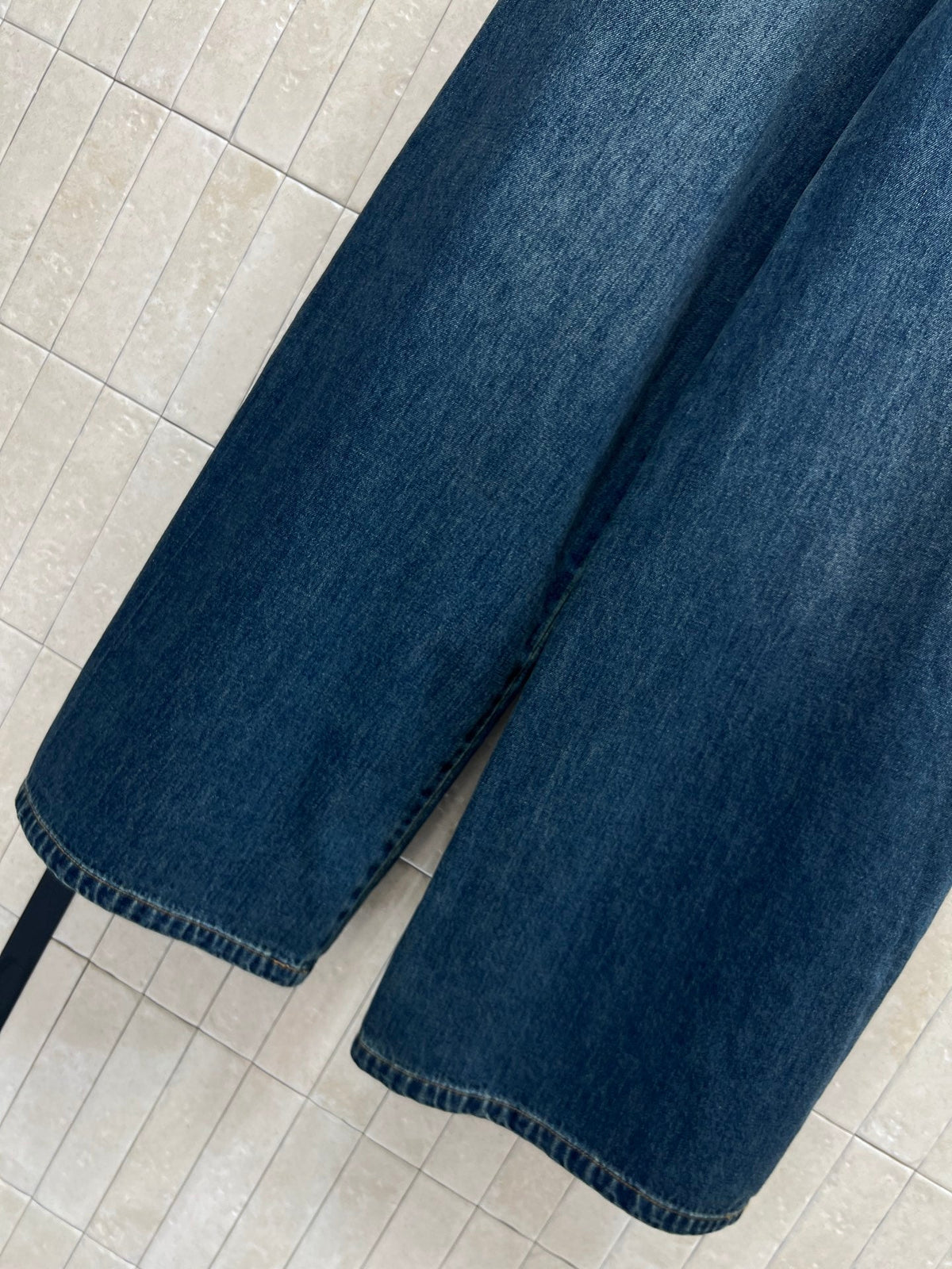 Loewe 26s High-Waisted Wide-Leg Denim Pants 400692